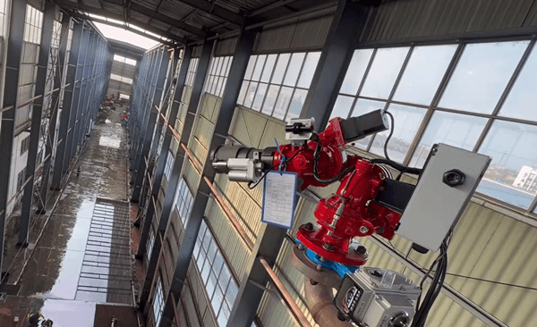 Лафетный ствол с автоматическим слежением теперь полностью собран, протестирован и будет отправлен в ближайшее время.